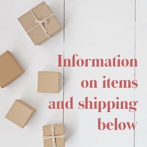 Information on items & shipping